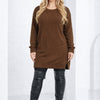 فستان بلوفر بني – Brown Women’s Knit Sweater Dress | Basic Wear Club Egypt