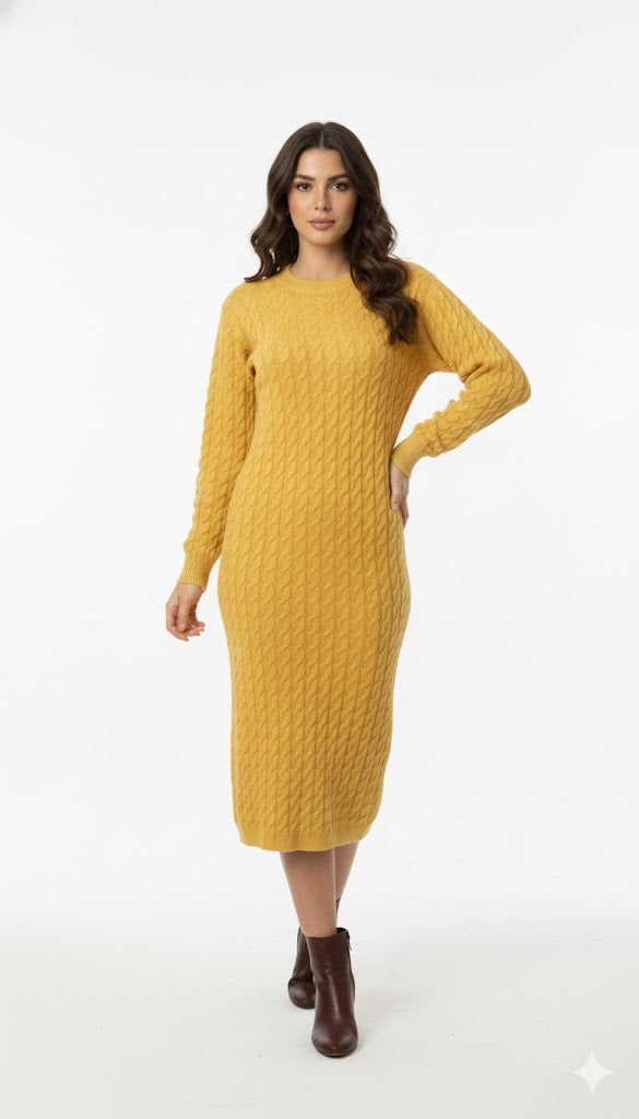 comfy bodycon dress Comfy Bodycon Sweater Dress With Knot Detail