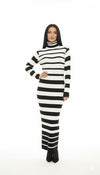 Striped Bodycon Knit Dress – Sleek and Stylish