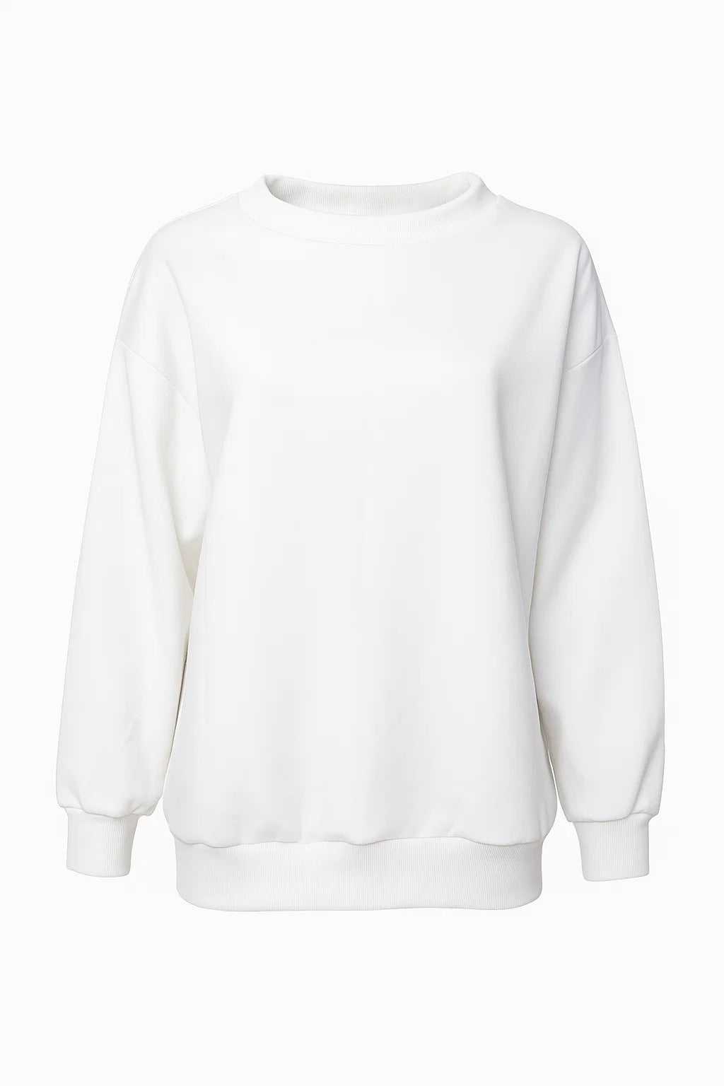 white Off-Shoulder Sweatshirt