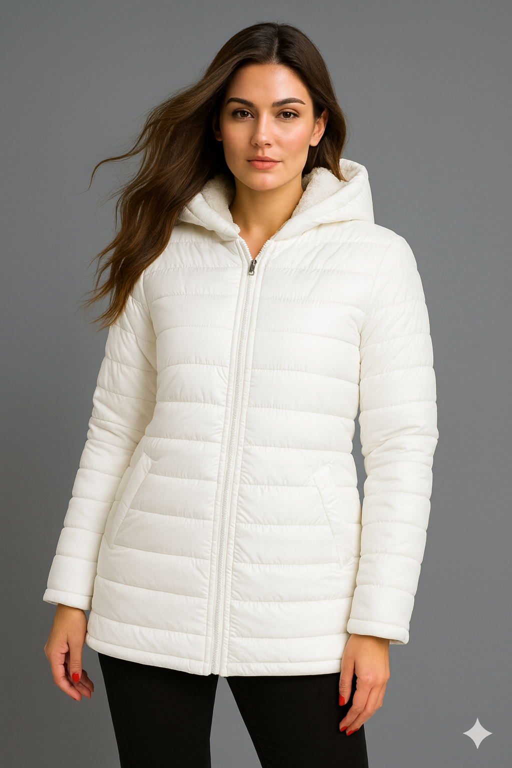 white Waterproof Puffer Jacket