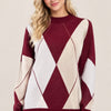 بلوفر أوف وايت – Off-White Women's Patterned Crew Neck Knit Sweater | Basic Wear Club Egypt