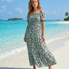Basic Wear Club | Floral Rayon Cotton Short Sleeves Maxi Dress | Summer Beach Dress for Women